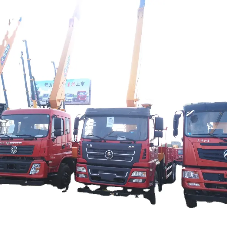 Shacman Xuande 12ton Pickup Truck Lift Crane 6 Wiel Kraan Kipper 6X4 2 As Pickup Truck Kraan met Kabel Lier