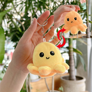 Meilleures ventes : Pendentif de sac à dos et porte-clés en peluche pieuvre Kawaii à visage changeant - Product Image 5