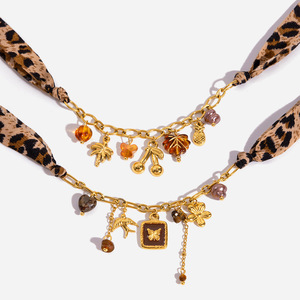 Elegant European American Style Tiger Eye Acrylic Necklace Women Stainless Steel Jewelry <b>Light</b> Luxury Party Charm Accessories - Product Image 1