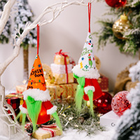Nouveau produit décoration de noël en forme de père noël pendentif lumière petite poupée naine sans visage jouet pour décorations de fête