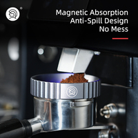 ZeroHero Alat Kopi Ramah Lingkungan Mewah, Corong Portafilter, Cincin Dosis Espresso Magnetik Stainless Steel