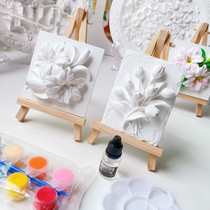 Dipinto fai da te Kit <span class=keywords><strong>di</strong></span> pittura in gesso 3D dipinto a mano a giglio <span class=keywords><strong>di</strong></span> tulipano Kit <span class=keywords><strong>di</strong></span> pittura in gesso fai da te con Mini pittura a cavalletto - Product Image 2