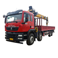Camion lourd HOWO 8*4 de grue Offre Spéciale 14 tonnes cargaison montée par boom de décharge de 16 tonnes avec le camion de grue