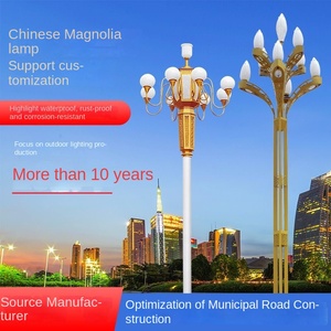เสาไฟสวนเหล็กกลางแจ้ง หลอดไฟ LED พร้อมโคมแก้ว 2700K IP66 หลอดไฟ A19 แบบไม่ถอดได้ ใช้ไฟ AC 220V พลังงานแสงอาทิตย์ พร้อมเซ็นเซอร์ตรวจจับความเคลื่อนไหว ปรับความสว่างได้ - Product Image 6