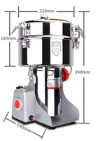 Broyeur automatique de blé, de noix, de riz, de farine, de cacao, de poudre sèche, d'épices, de café, machine de broyage pour la transformation alimentaire 220V 2.3kW