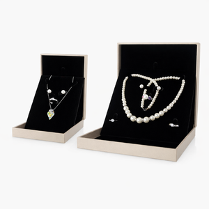 Boîte à bijoux artisanale en cuir PU à charnière, avec insert en velours et estampage à chaud, logo personnalisé, fournie directement par l'usine - Product Image 6