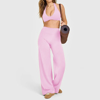 Ensemble d'entraînement unique et sexy à col halter, super doux, pour la gym, pour femmes, ensembles de sport à haute élasticité