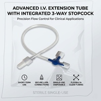 Tube d'extension pour régulateur de débit IV de précision avec raccord Luer Lock femelle/mâle et guide de débit