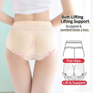 Panty levanta glúteos para mujer, faja moldeadora de glúteos con relleno, ropa interior acolchada, panty de cintura alta con control de abdomen y realce de cadera, shorts. - Product Image 3