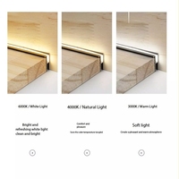 Lampe LED ultra-mince en alliage d'aluminium pour armoire à vin avec capteur, lumière chaude 3000K, intensité réglable, design moderne pour vitrine domestique