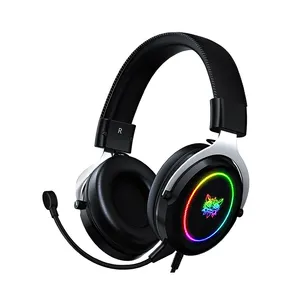 ONIKUMA X10 Headphone Stereo Suara Surround, Headset Gaming Kabel RGB dengan Mikrofon untuk PS4