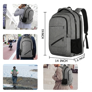 Custom Logo Grey Waterproof Students School <strong>Backpack</strong> Boys <strong>Laptop</strong> Bag Large School <strong>Backpack</strong> for <strong>Work</strong> Travel - Product Image 4