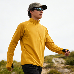 QUICKSHOW <span class=keywords><strong>Sweat</strong></span>-shirts techniques à demi-zip 170 g/m² pour hommes, respirants, pour la course en plein air, vêtements de sport unisexes, vêtements techniques sportifs - Product Image 1