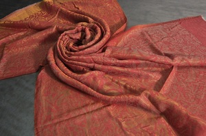 75% Fine <b>Wool</b> 25% Lurex Fine <b>Wool</b> Zari Self Zari Shawls - Product Image 4