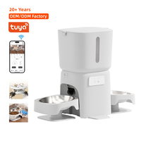 Distributeur automatique intelligent surélevé pour animaux de compagnie 6L avec bol incliné à 5 degrés pour réduire la fatigue du cou et favoriser une posture saine, contrôle par application, OEM