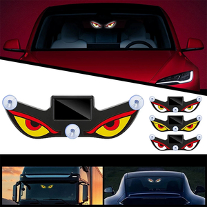 Car Solar Devil Eyes LED Light, <b>Wireless</b> Triangle Window Decor, No-Wiring Interior Atmosphere <b>Lamp</b> - Product Image 4