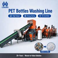 Usine complète de recyclage des plastiques pour le recyclage des déchets de bouteilles PET, ligne de broyage, lavage et séchage avec système de lavage à chaud haute pureté