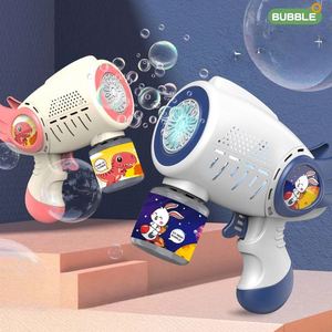 Nouveau pistolet à bulles pour enfants, machine à bulles électrique automatique en forme de dinosaure avec lumière, pour mariage, été, extérieur - Product Image 2