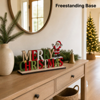 Décorations de Noël en bois personnalisées, luge en bois et figurines de dessin animé, articles de décoration de bureau, ambiance festive transfrontalière
