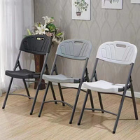 Chaise pliante en plastique solide, moderne, blanche, d'extérieur, incassable, empilable, pour événements, maison, bar et hôtel, vente en gros à prix réduit