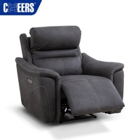 Canapé inclinable électrique en tissu gris moderne de haute qualité MANWAH CHEERS, avec télécommande en métal