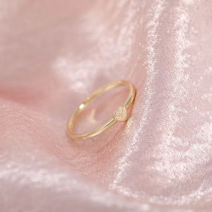 Kunden spezifische einfache Herz ringe 925 Sterling Silber Hochzeits versprechen Klassische Eheringe für Mädchen Verifizierte Verlobung ringe - Product Image 4