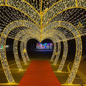 Túnel de grado comercial <span class=keywords><strong>Exterior</strong></span> Wonderland Christmas Display Motif Light 3D Led Outdoor Arco en forma de corazón Luz de Navidad - Product Image 2