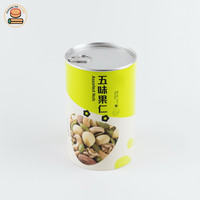 Boîte de tubes en papier à couvercle transparent et facile à ouverture, emballage pour noix noix noix noix noix noix, haricots, graines de melon, bicengguo macadamide cashew