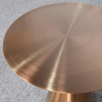 Mini table basse de luxe en acier inoxydable doré Console latérale ronde moderne pour meubles de maison d'intérieur de salon