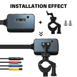 กล้องติดรถมอเตอร์ไซค์ Podofo 2.0 นิ้ว หน้าจอ IPS HD 720P+1080P บันทึกการขับขี่แบบวนซ้ำ เลนส์คู่ กล้องบันทึกภาพสำหรับมอเตอร์ไซค์และรถยนต์ กันน้ำระดับ IP65 - Product Image 4
