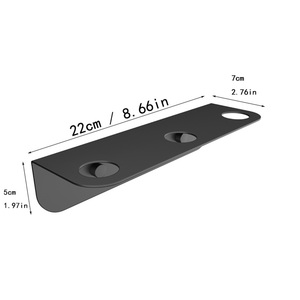 Stainless Steel Modern Double-tier Wall-mounted Bathroom Towel Rack <b>Waterproof</b> <b>Storage</b> - Product Image 2