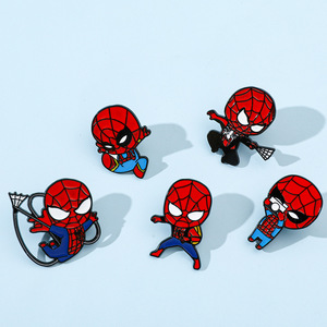Épingles de personnage de <span class=keywords><strong>film</strong></span> <span class=keywords><strong>Spider</strong></span> <span class=keywords><strong>Man</strong></span> de dessin animé créatif, broche en alliage d'émail de super-héros, accessoires d'insigne en métal de mode - Product Image 2