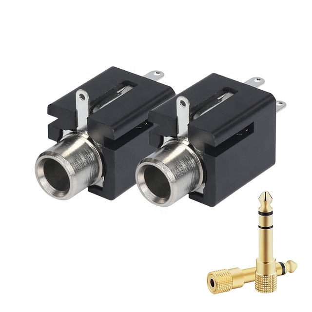 4 Pin Female Audio Stereo TRS Jack Socket 6.35mm Headphone Connector