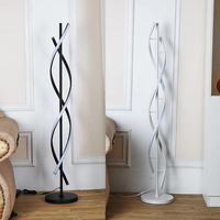 Lampe sur pied minimaliste créative pour chambre et salon, lampe d'ambiance personnalisée, lampe sur pied LED nordique simple à anneau incurvé