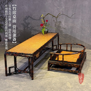 Bamboo Zen Chair Lacquered Meditation Seat Chinese Style Living Room Chair Adult Use - Product Image 3