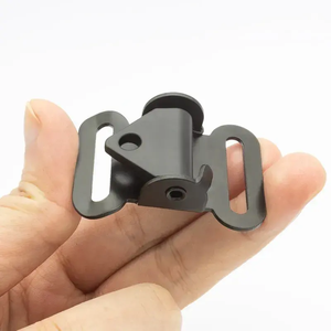 Fibbia a camma a molla in acciaio 50x38mm per regolazione rapida, fibbia scorrevole tattica per cinghie, per il collegamento di borse e tracolle - Product Image 2