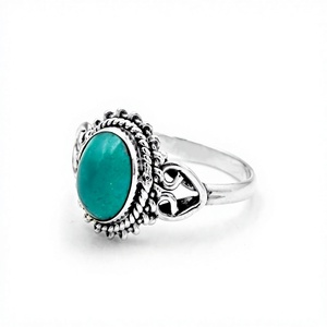 2025 Hot Selling Silver 925 <b>Turquoise</b> <b>Ring</b> Women's Trendy and Personalized Sterling Silver <b>Turquoise</b> Luxury <b>Rings</b> - Product Image 3