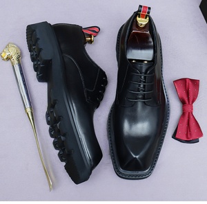 Zapatos Formales de Negocios para Hombre, de Piel Genuina con Diseño Floral, Impermeables, Ligeros, de Caña Alta, con Punta Puntiaguda, Hebilla Británica y Antideslizantes - Product Image 6