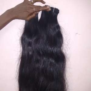 Tejido de cabello humano crudo sin procesar de un solo estiramiento. Extensión de un donante de cabello humano. Buen cabello crudo de extremo grueso - Product Image 1