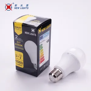 Stock lamp NO MOQ COOL WHIT AC85-265V Ra80 6500K E27 12W A60 led bulb light