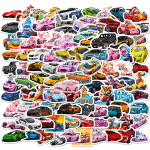 100PCS Calcomanías Divertidas y Lindas de Autos de Carreras de Dibujos Animados para Niños, Regalo, Hoja de Pegatinas <span class=keywords><strong>JDM</strong></span> a la Moda - Product Image 1