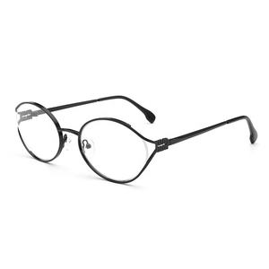 Women & Men Fashionable <b>Retro</b> Anti Blue Light <b>Sunglasses</b> Stainless Frame Geometric Pattern Comfortable Outdoor All Face Shapes - Product Image 2