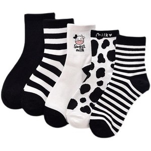 Women Crew Socks Avocado Green Stripes Breathable Antibacterial Spring Summer Casual Wear - Product Image 5