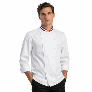 <span class=keywords><strong>Veste</strong></span> <span class=keywords><strong>de</strong></span> chef personnalisée avec logo, <span class=keywords><strong>veste</strong></span> <span class=keywords><strong>de</strong></span> chef classique à manches longues pour <span class=keywords><strong>homme</strong></span>, double boutonnage, garniture française, uniforme <span class=keywords><strong>de</strong></span> <span class=keywords><strong>cuisine</strong></span>, vêtements <span class=keywords><strong>de</strong></span> travail pour la restauration, OEM - Product Image 3