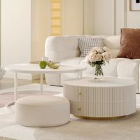 Ensemble table basse ronde moderne en bois vente en gros pour usage domestique et événements mobiles pour petits salons