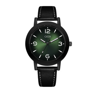 Reloj de pareja de cuarzo, impermeable, con correa de cuero de alta gama, minimalista y a la moda. - Product Image 4