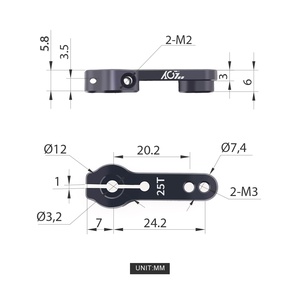 Agf Aoguangfei Hss20P2 25t - Accessoire de modèle télécommandé standard en métal pour jouet en plastique à piles - Product Image 5