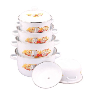 Fournisseur en gros d'ensembles de batterie de cuisine écologiques, casseroles en émail à motif floral durable pour la cuisine, vaisselle - Product Image 6