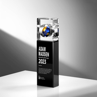 Custom Creative Globe Crystal Trophy Enterprise Group Activities Award Impresión UV Medalla personalizada Producción de medallas de recuerdo