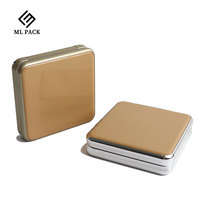 Nouvelle boîte vide en plastique pour palette de fard à joues monochromatique de forme carrée, emballage vide, matériau d'emballage
